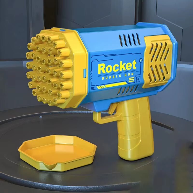 40 Hole Rocket Launcher Handheld Portable Electric Automatic Bubble Gun Party Birthday Gift Toy(Without Bubble Water)