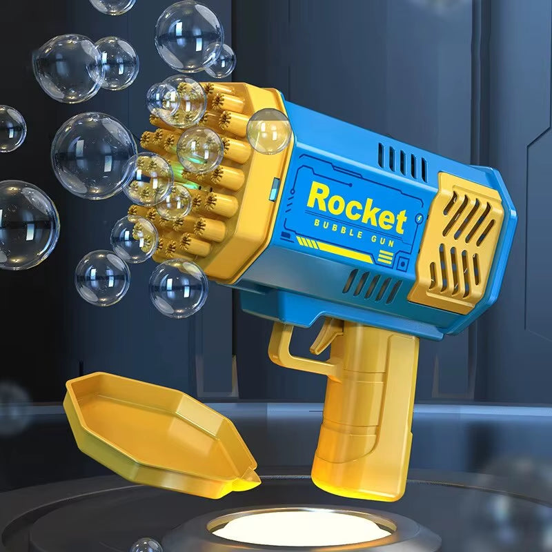 40 Hole Rocket Launcher Handheld Portable Electric Automatic Bubble Gun Party Birthday Gift Toy(Without Bubble Water)