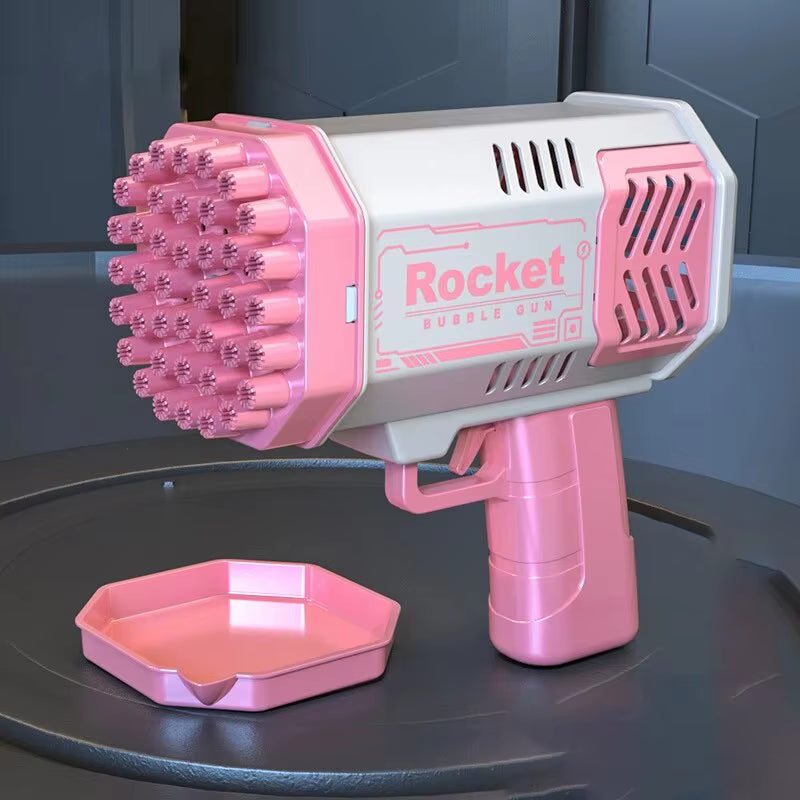 40 Hole Rocket Launcher Handheld Portable Electric Automatic Bubble Gun Party Birthday Gift Toy(Without Bubble Water)