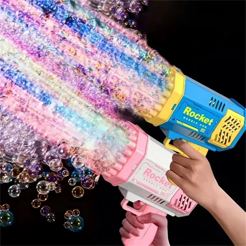 40 Hole Rocket Launcher Handheld Portable Electric Automatic Bubble Gun Party Birthday Gift Toy(Without Bubble Water)