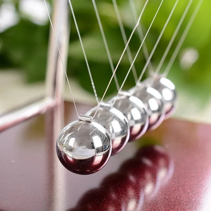 Newton'S Cradle Desk Table Decor Metal Pendulum Ball Steel Balance Ball Newton Ball Physics Science Pendulum