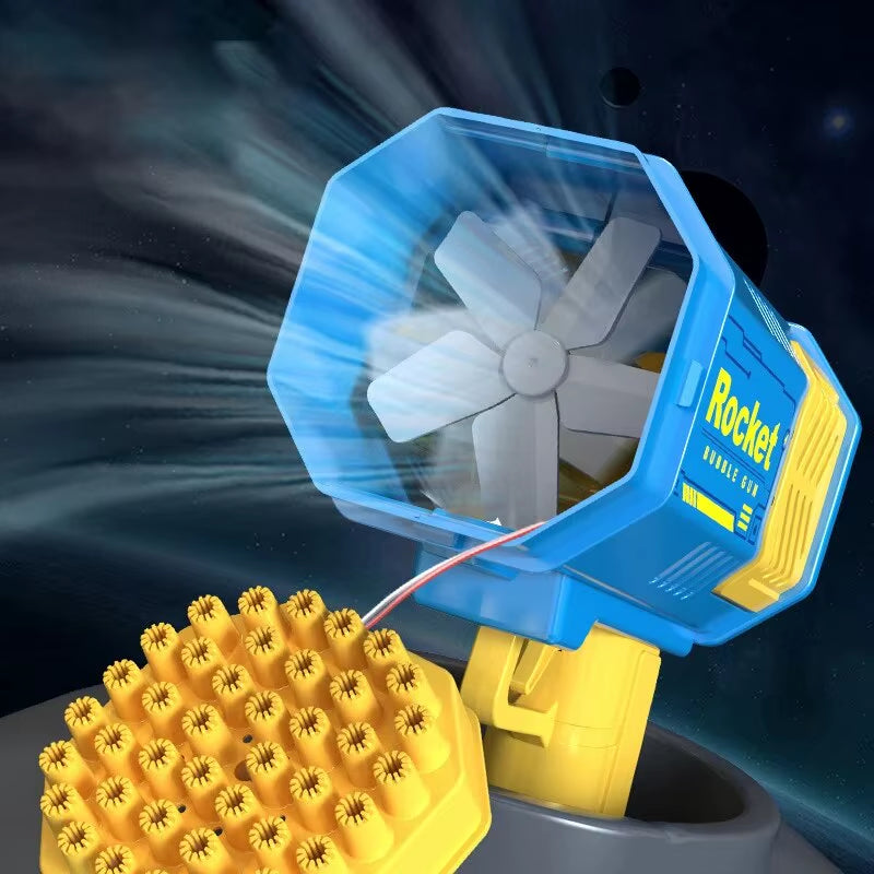 40 Hole Rocket Launcher Handheld Portable Electric Automatic Bubble Gun Party Birthday Gift Toy(Without Bubble Water)